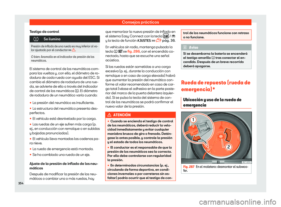Seat Arona 2018  Manual de instrucciones (in Spanish) Consejos pr