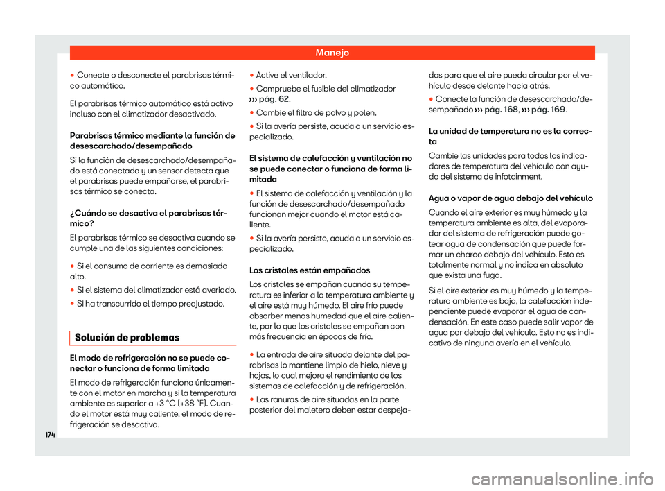 Seat Ateca 2020  Manual de instrucciones (in Spanish) Manejo
