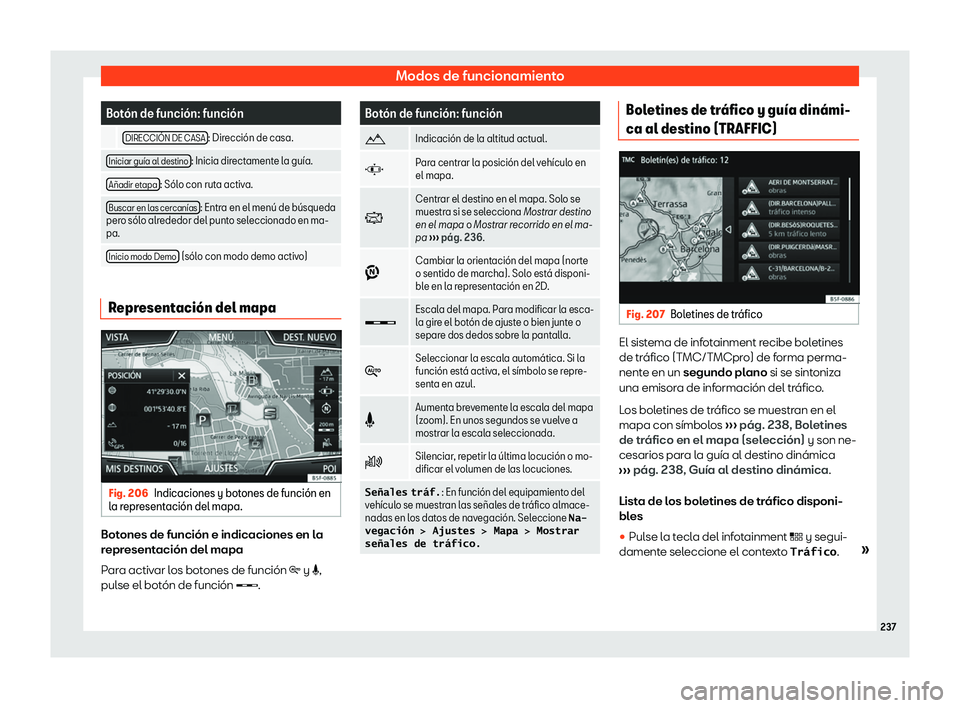 Seat Ateca 2019  Manual de instrucciones (in Spanish) Modos de funcionamiento
Bot