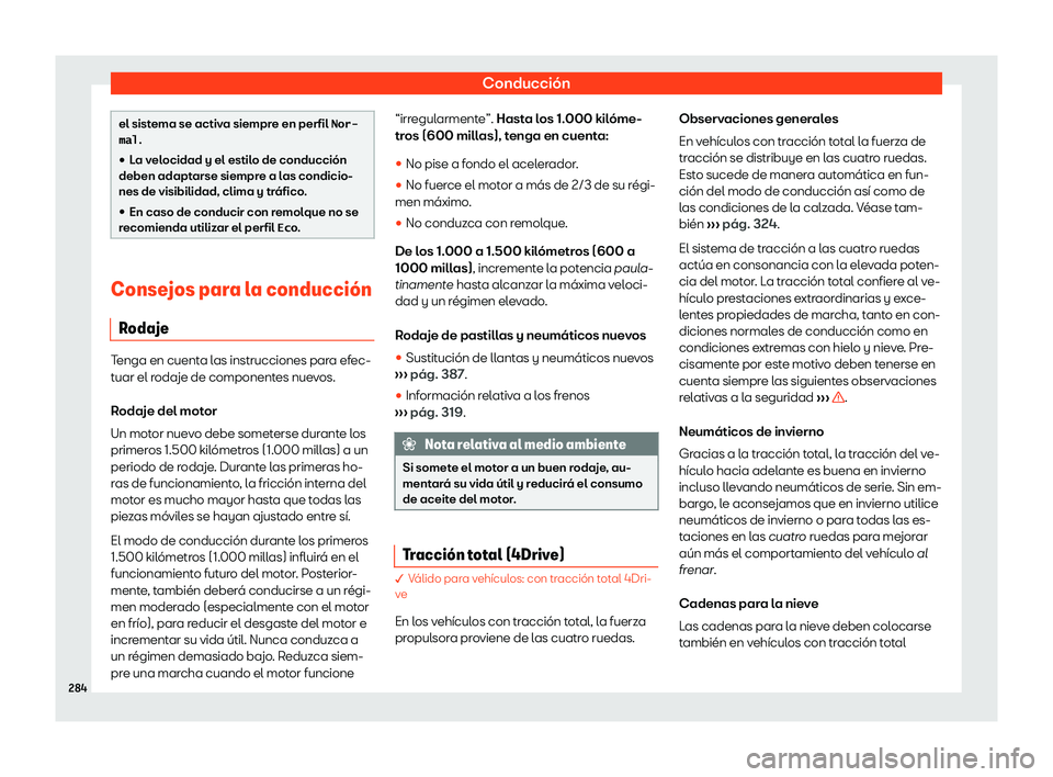 Seat Ateca 2019  Manual de instrucciones (in Spanish) Conducci
