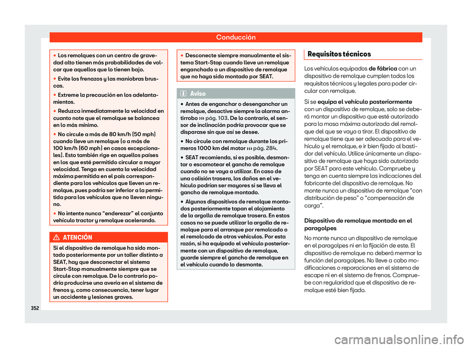Seat Ateca 2019  Manual de instrucciones (in Spanish) Conducci