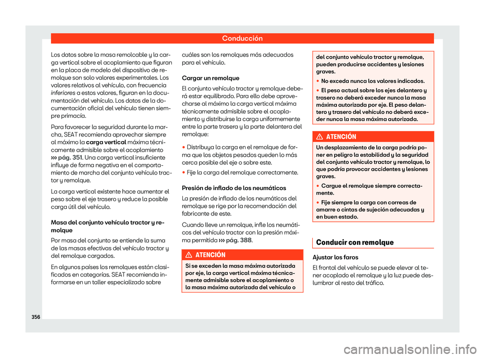 Seat Ateca 2019  Manual de instrucciones (in Spanish) Conducci