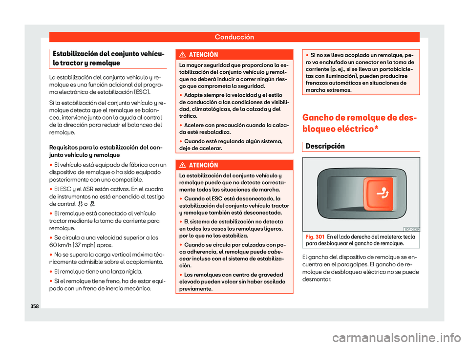 Seat Ateca 2019  Manual de instrucciones (in Spanish) Conducci