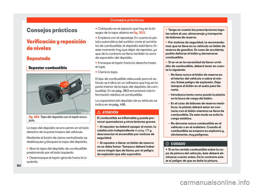 Seat Ateca 2019  Manual de instrucciones (in Spanish) Consejos pr