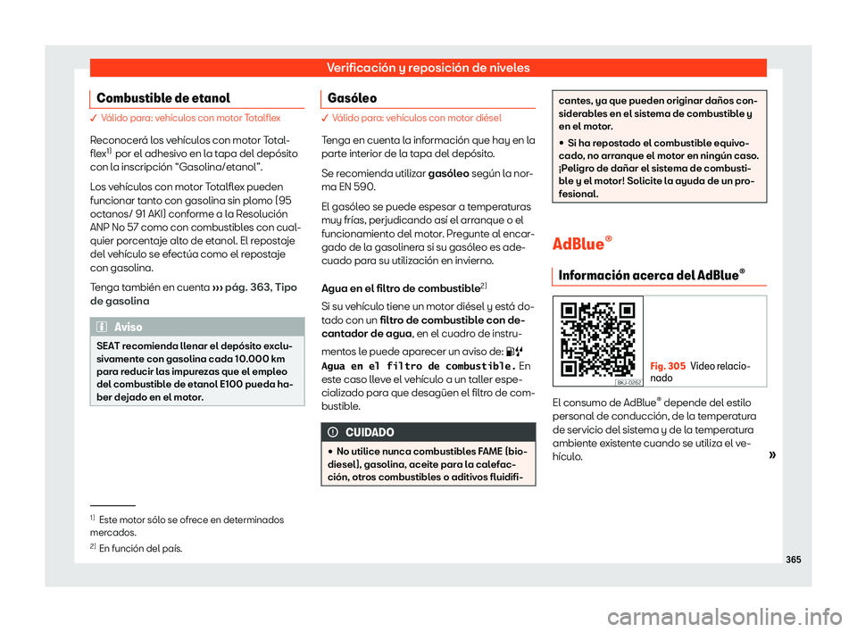 Seat Ateca 2019  Manual de instrucciones (in Spanish) Verificaci