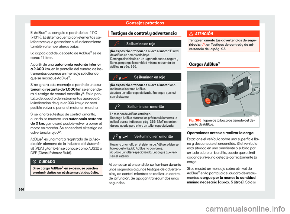 Seat Ateca 2019  Manual de instrucciones (in Spanish) Consejos pr