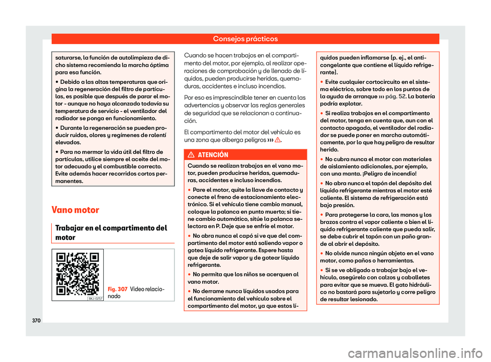 Seat Ateca 2019  Manual de instrucciones (in Spanish) Consejos pr