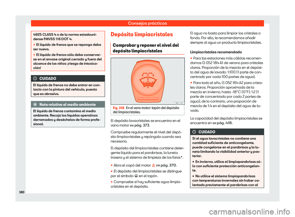 Seat Ateca 2019  Manual de instrucciones (in Spanish) Consejos pr