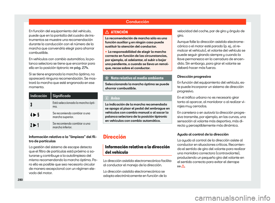 Seat Ateca 2018  Manual de instrucciones (in Spanish) Conducci