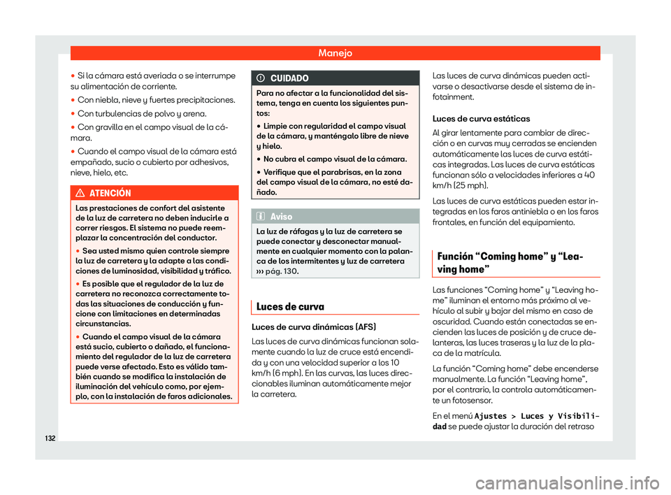 Seat Alhambra 2020  Manual de instrucciones (in Spanish) Manejo
