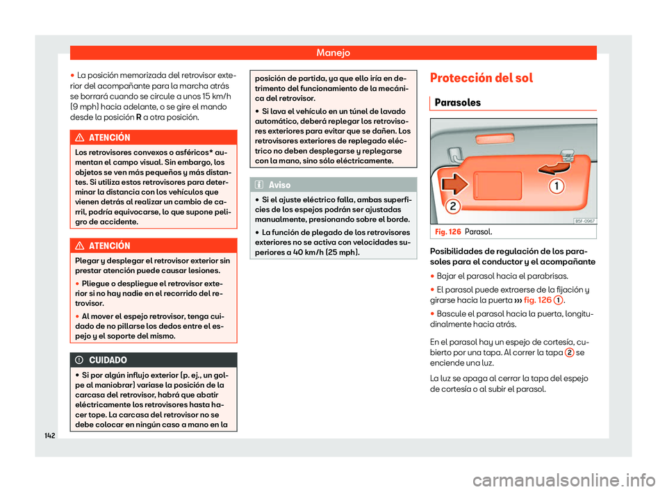 Seat Alhambra 2020  Manual de instrucciones (in Spanish) Manejo
