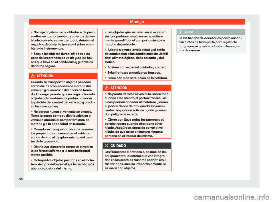 Seat Alhambra 2020  Manual de instrucciones (in Spanish) Manejo
