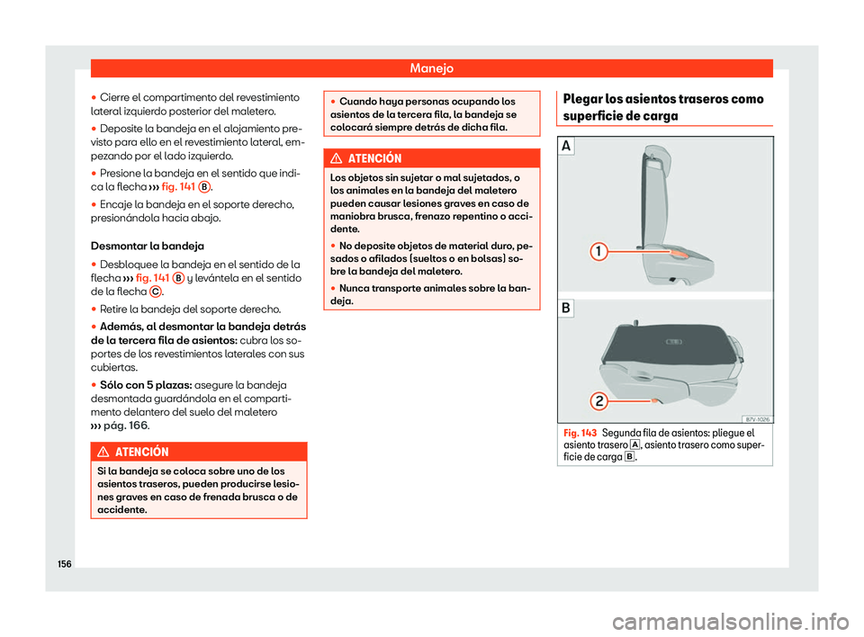 Seat Alhambra 2020  Manual de instrucciones (in Spanish) Manejo
