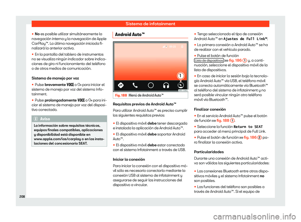 Seat Alhambra 2020  Manual de instrucciones (in Spanish) Sistema de infotainment
