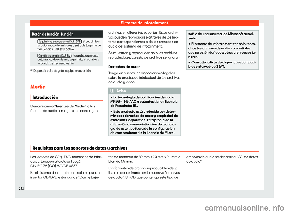 Seat Alhambra 2020  Manual de instrucciones (in Spanish) Sistema de infotainment
Bot