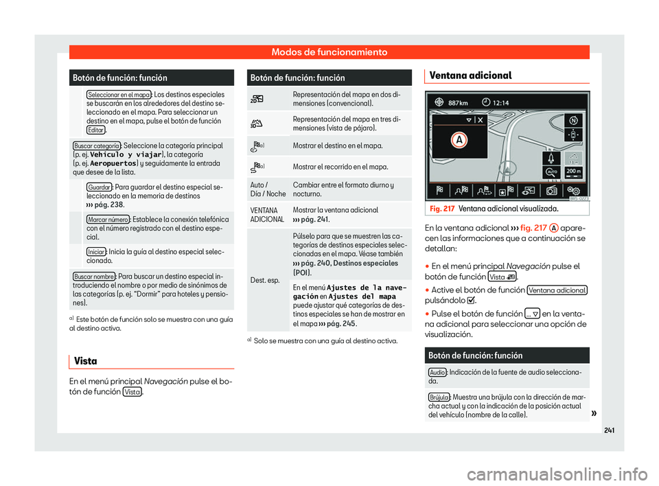 Seat Alhambra 2020  Manual de instrucciones (in Spanish) Modos de funcionamiento
Bot