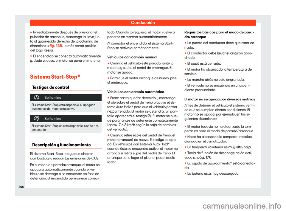Seat Alhambra 2020  Manual de instrucciones (in Spanish) Conducción
