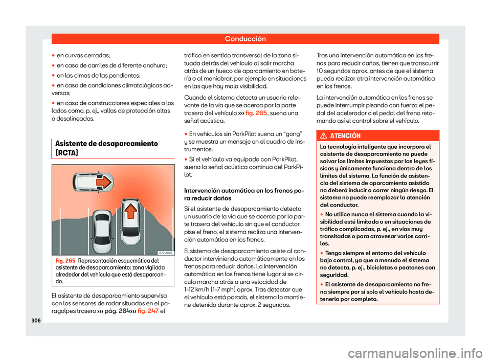Seat Alhambra 2020  Manual de instrucciones (in Spanish) Conducción
