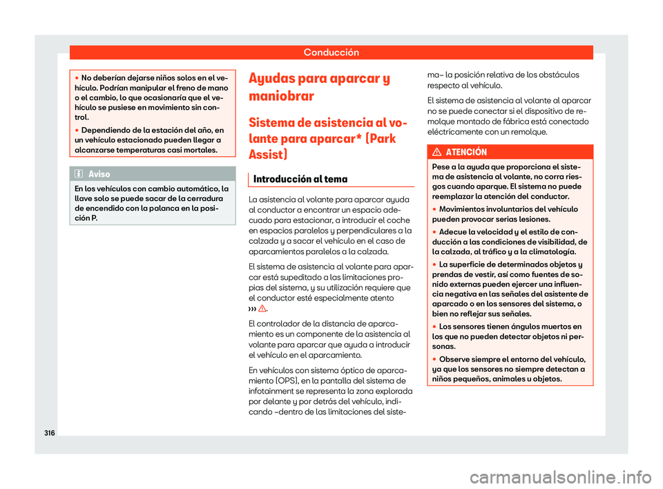 Seat Alhambra 2020  Manual de instrucciones (in Spanish) Conducción
