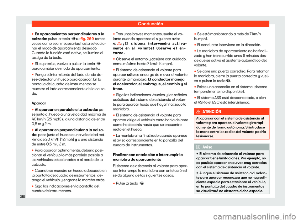 Seat Alhambra 2020  Manual de instrucciones (in Spanish) Conducción
