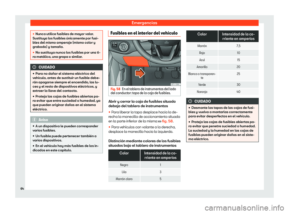 Seat Alhambra 2020  Manual de instrucciones (in Spanish) Emergencias
