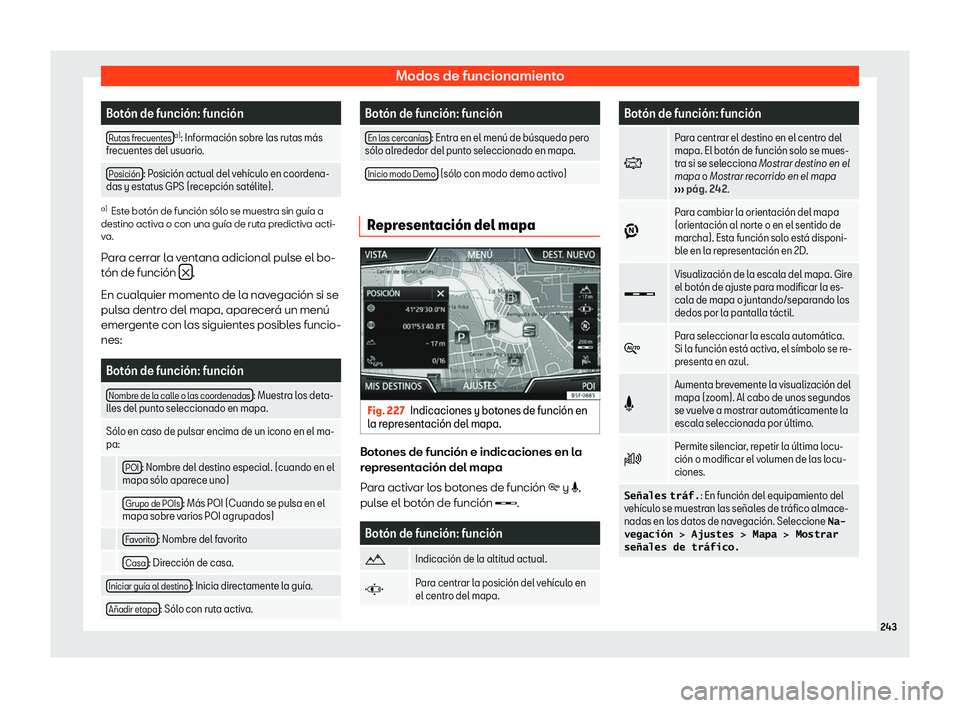 Seat Tarraco 2018  Manual de instrucciones (in Spanish) Modos de funcionamiento
Bot