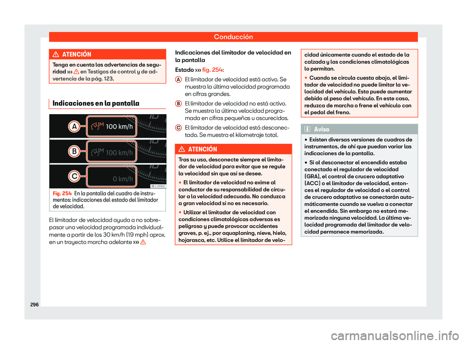 Seat Tarraco 2018  Manual de instrucciones (in Spanish) Conducci