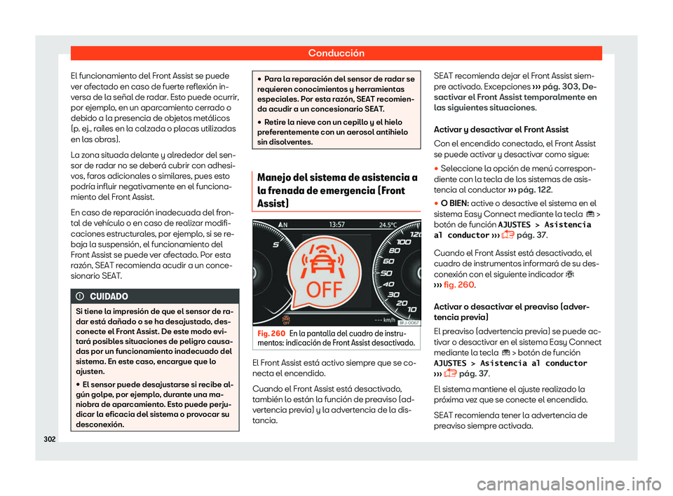 Seat Tarraco 2018  Manual de instrucciones (in Spanish) Conducci