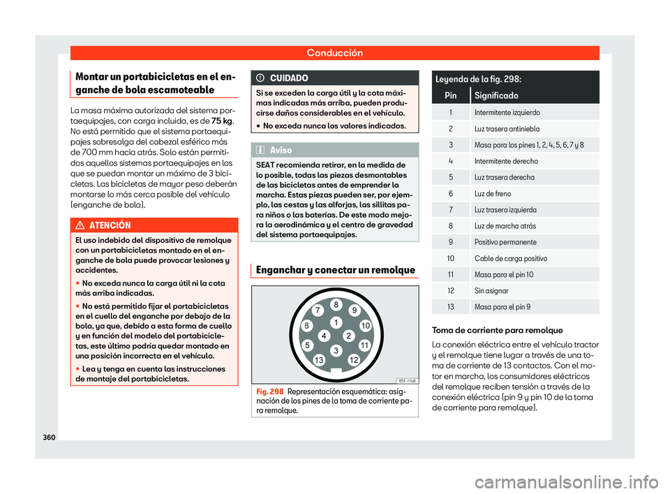 Seat Tarraco 2018  Manual de instrucciones (in Spanish) Conducci