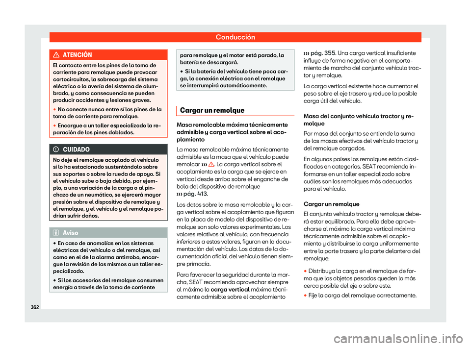 Seat Tarraco 2018  Manual de instrucciones (in Spanish) Conducci