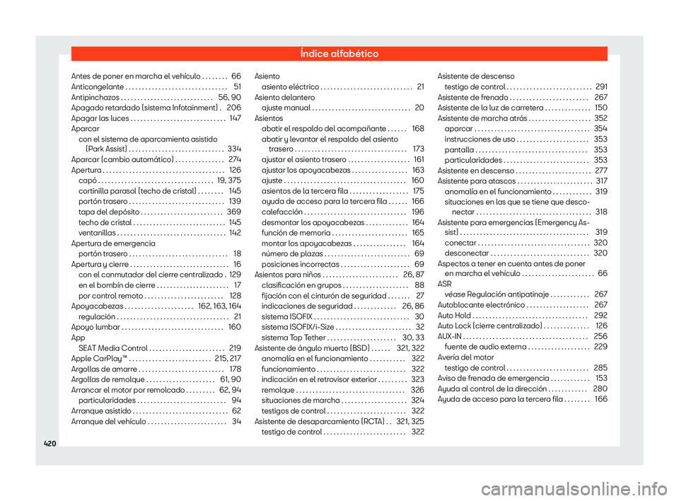 Seat Tarraco 2018  Manual de instrucciones (in Spanish) 