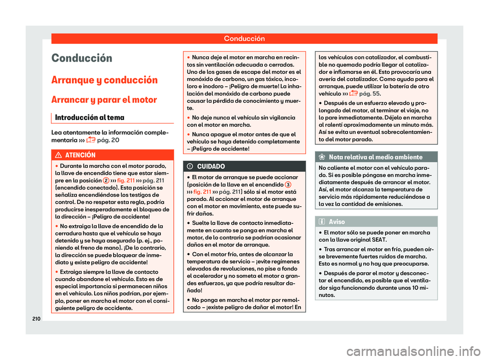 Seat Toledo 2018  Manual de instrucciones (in Spanish) Conducci