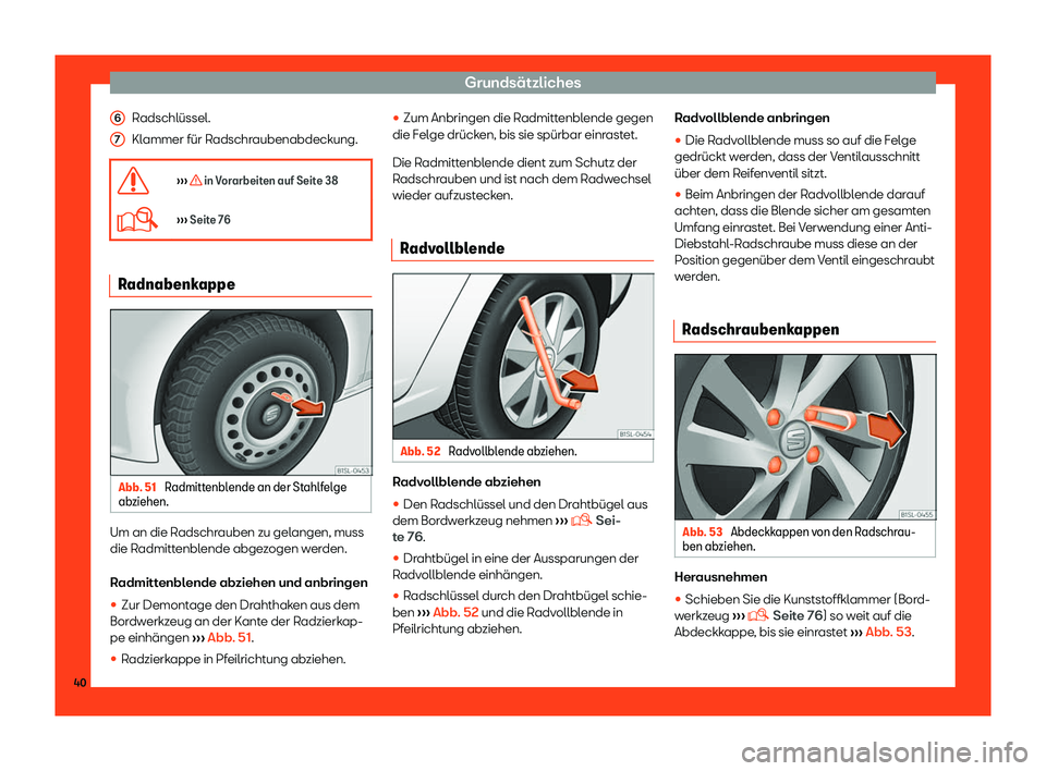 Seat Mii electric 2018  Betriebsanleitung (in German) Grunds