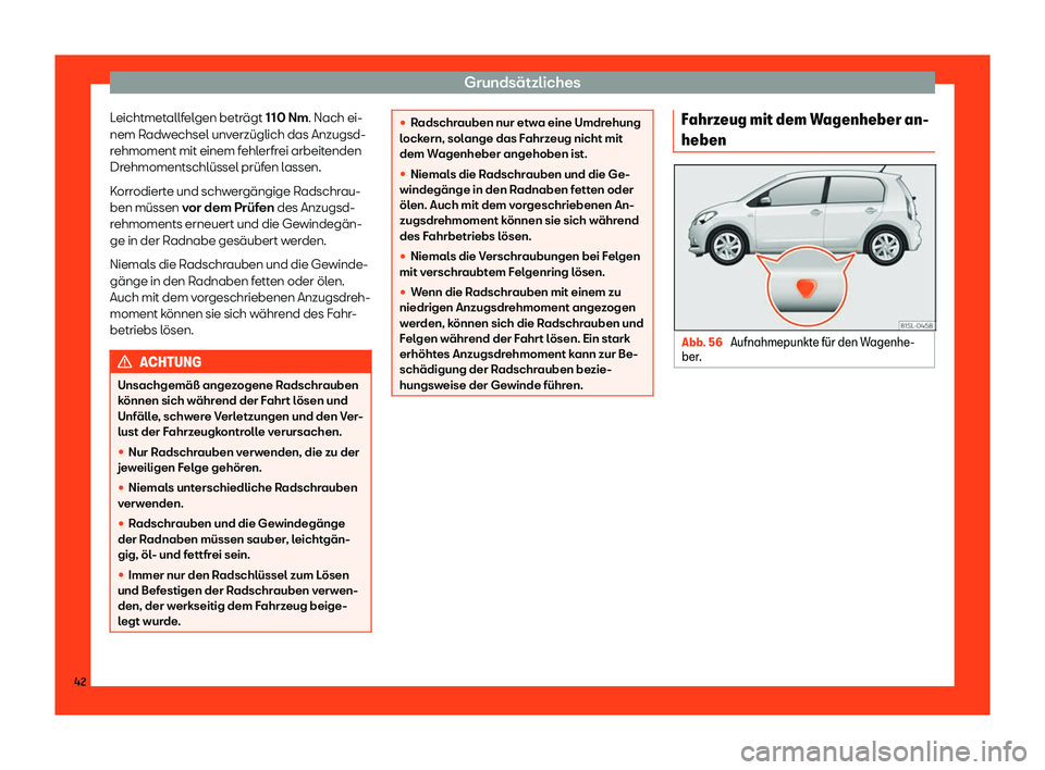 Seat Mii electric 2018  Betriebsanleitung (in German) Grunds