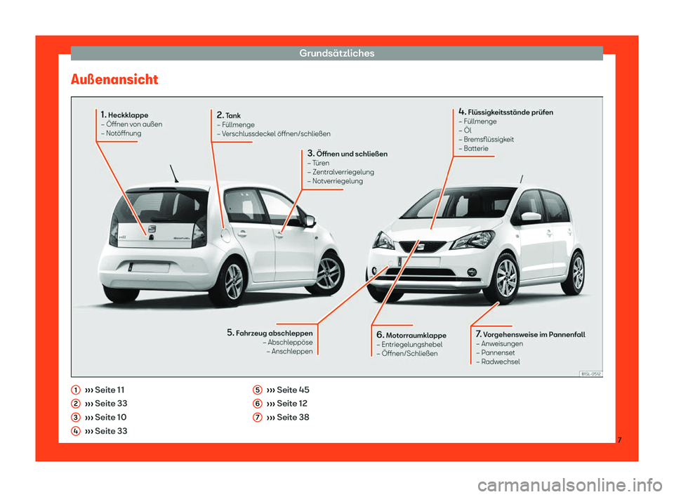 Seat Mii electric 2018  Betriebsanleitung (in German) Grunds
