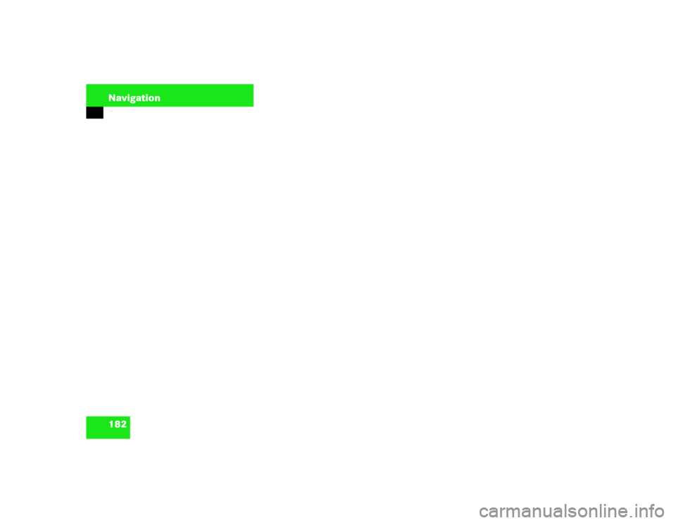 MERCEDES-BENZ CL-Class 2003 C215 Comand Manual 182 NavigationSettings 