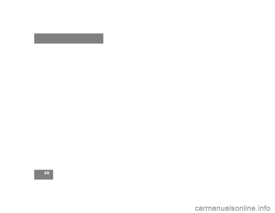 MERCEDES-BENZ G55AMG 2004 W463 Owners Manual 20 