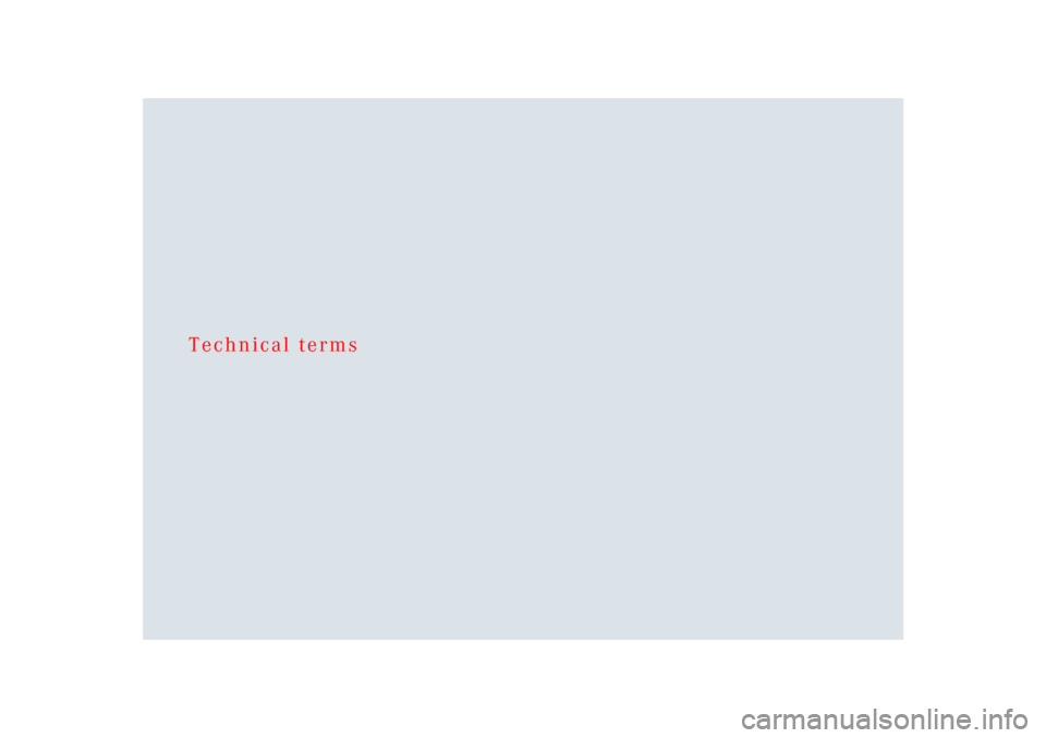 MERCEDES-BENZ SLR 2005 R199 Owners Manual Technical terms 