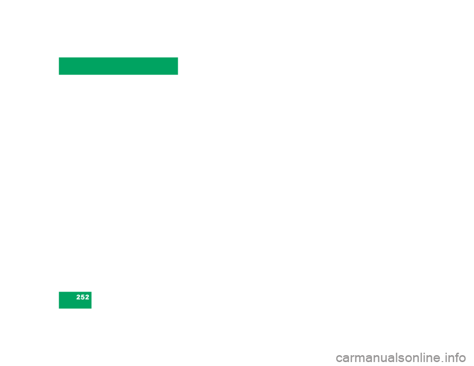 MERCEDES-BENZ SL600 2005 R230 Owners Manual 252 