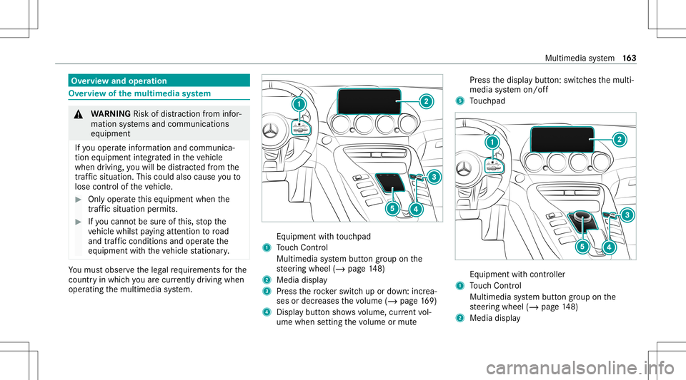 MERCEDES-BENZ GT COUPE 2021 AMG Owners Manual Ov
ervie wand oper ation Ov
ervie wof themu ltim edia system &
WARNIN GRisk ofdist ra ction from infor‐
mati onsystems andcomm unication s
eq uipment
If yo uoper ateinf ormat ionand comm unic a‐
t MERCEDES-BENZ GT COUPE 2021 AMG Owners Manual Ov
ervie wand oper ation Ov
ervie wof themu ltim edia system &
WARNIN GRisk ofdist ra ction from infor‐
mati onsystems andcomm unication s
eq uipment
If yo uoper ateinf ormat ionand comm unic a‐
t