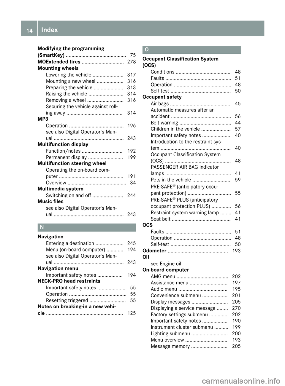 MERCEDES-BENZ SL ROADSTER 2019 Owners Manual Modifyi
ngthe programming
(SmartKey) ........................................... 75
MOExte ndedtires.............................. 278
Mountin gwhe els
Lowe ringthevehicl e..... .................317
M MERCEDES-BENZ SL ROADSTER 2019 Owners Manual Modifyi
ngthe programming
(SmartKey) ........................................... 75
MOExte ndedtires.............................. 278
Mountin gwhe els
Lowe ringthevehicl e..... .................317
M