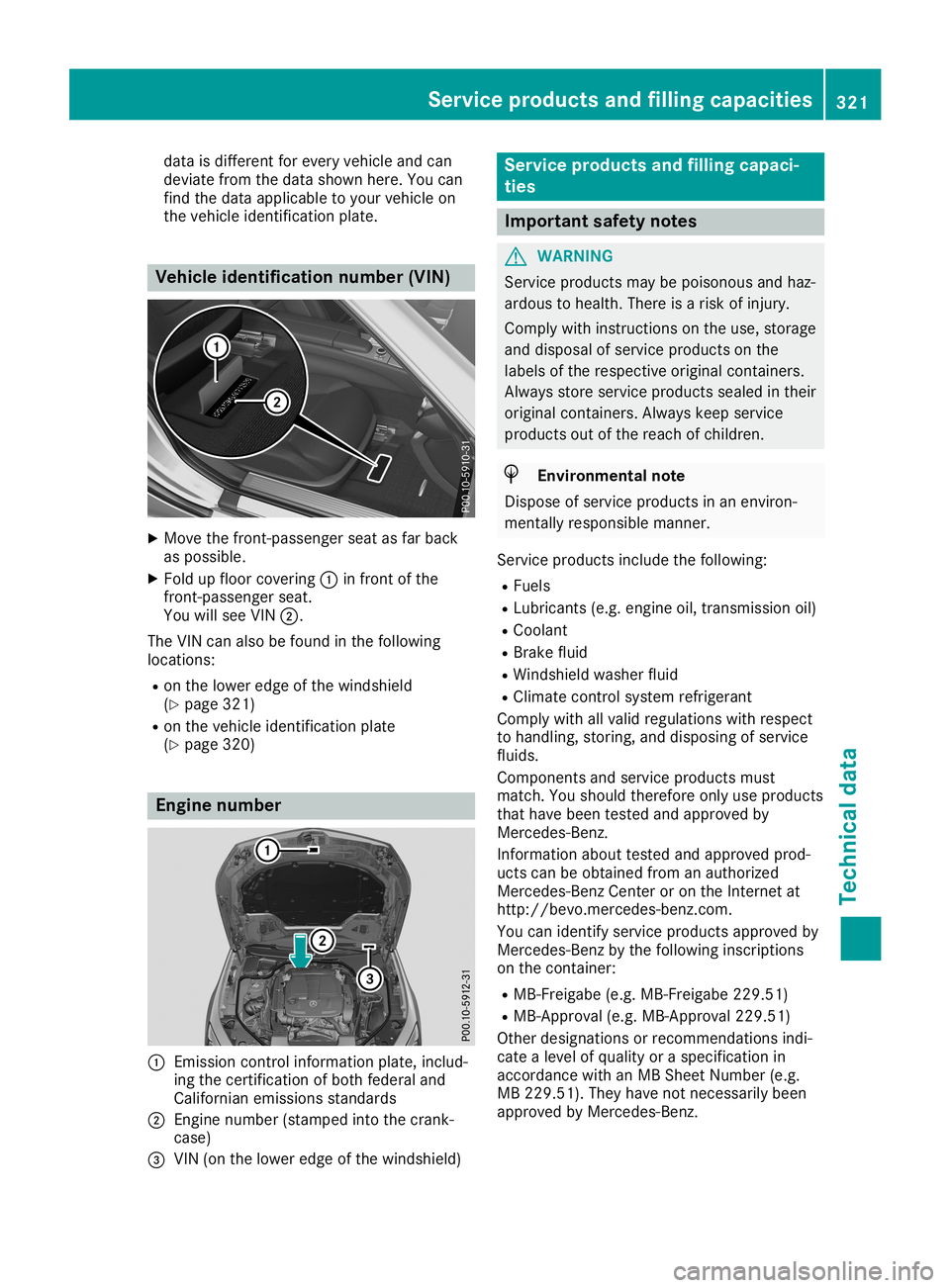 MERCEDES-BENZ SL ROADSTER 2019 Owners Manual data
isdifferen tfor every vehicle andcan
deviate fromthedata shown here.Youcan
find thedata applicable toyour vehicle on
the vehicle identification plate. Vehicle
identification number(VIN) X
Move th MERCEDES-BENZ SL ROADSTER 2019 Owners Manual data
isdifferen tfor every vehicle andcan
deviate fromthedata shown here.Youcan
find thedata applicable toyour vehicle on
the vehicle identification plate. Vehicle
identification number(VIN) X
Move th