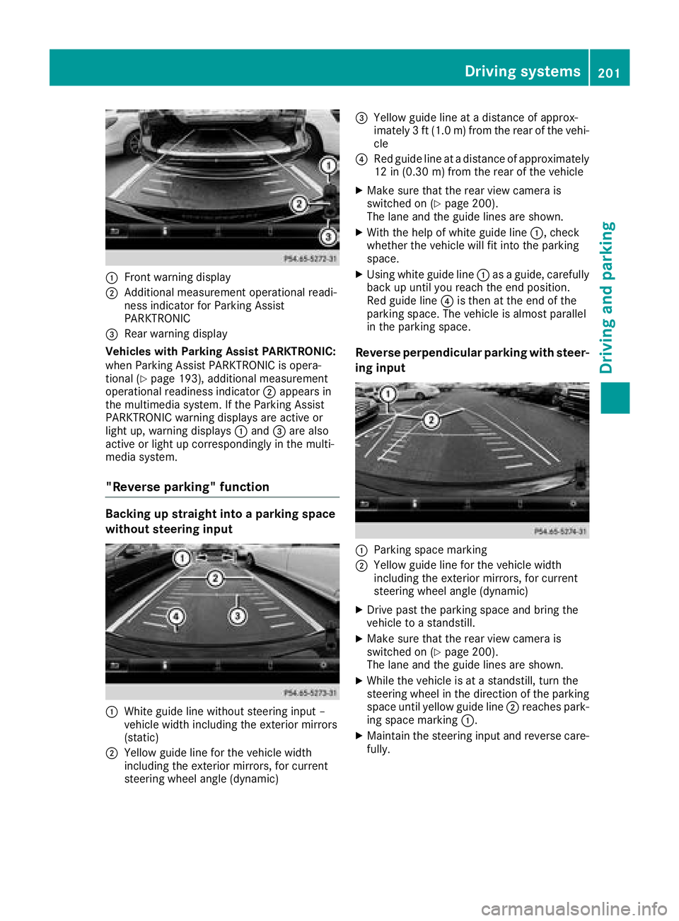 MERCEDES-BENZ GLS SUV 2018 Owners Manual :Front warning display
;Additional measurement operational readi-
ness indicator for Parking Assist
PARKTRONIC
=Rear warning display
Vehicles with Parking Assist PARKTRONIC:
when Parking Assist PARKTR MERCEDES-BENZ GLS SUV 2018 Owners Manual :Front warning display
;Additional measurement operational readi-
ness indicator for Parking Assist
PARKTRONIC
=Rear warning display
Vehicles with Parking Assist PARKTRONIC:
when Parking Assist PARKTR