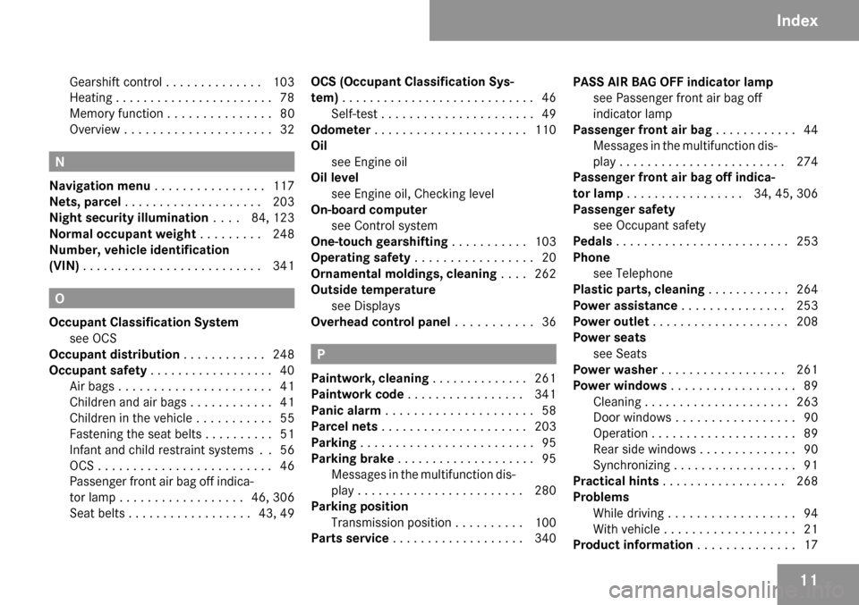 MERCEDES-BENZ SLK280 2009 R171 Owners Manual 