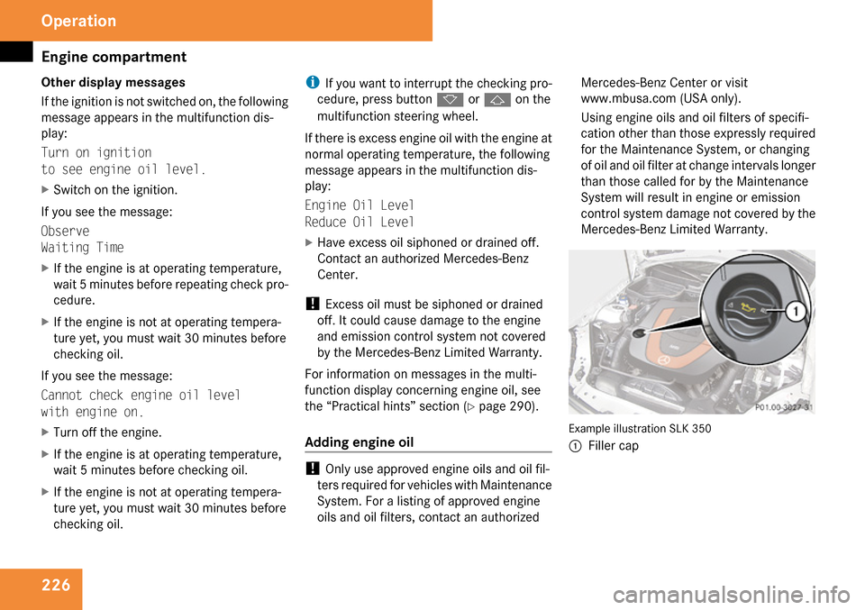 MERCEDES-BENZ SLK280 2009 R171 Owners Manual 