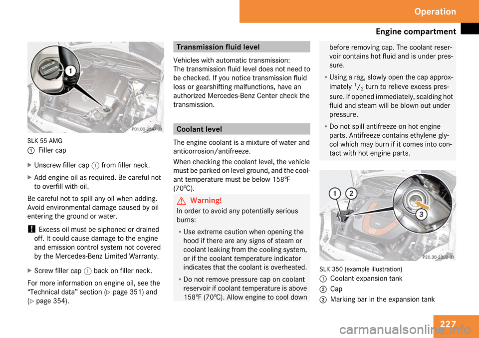 MERCEDES-BENZ SLK280 2009 R171 Owners Manual 