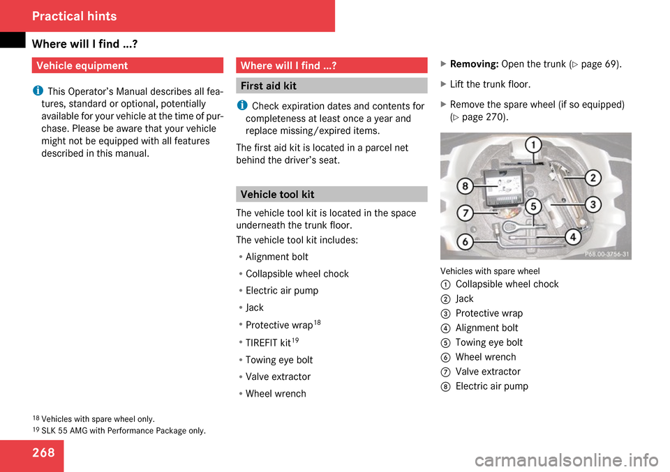 MERCEDES-BENZ SLK280 2009 R171 Owners Manual 