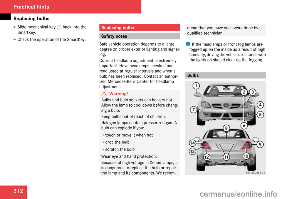 MERCEDES-BENZ SLK280 2009 R171 Owners Manual 