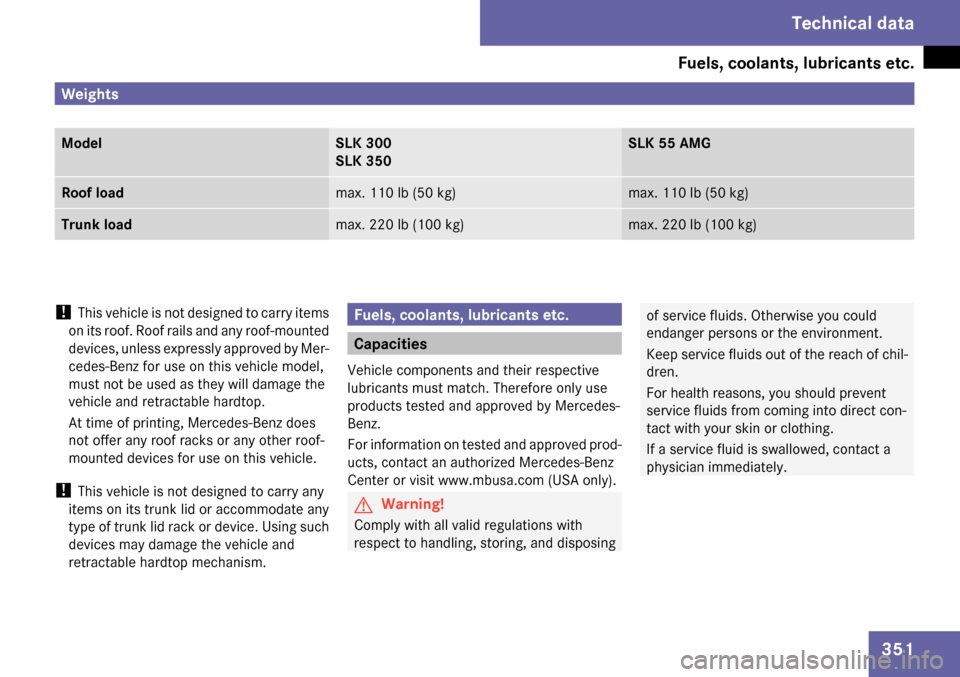 MERCEDES-BENZ SLK280 2009 R171 Owners Manual 