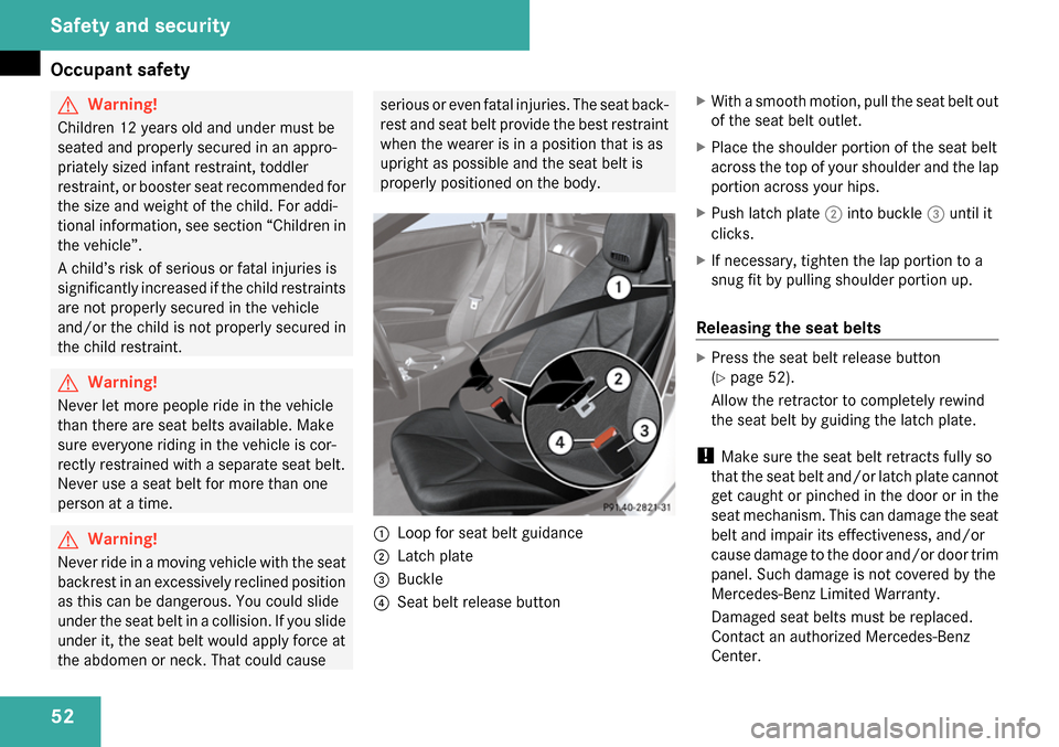 MERCEDES-BENZ SLK280 2009 R171 Owners Manual 
